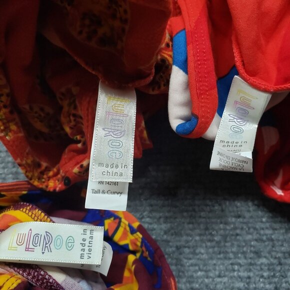 LuLaRoe Womens Multicolor One Size T/C - Tall And Curvy Leggings Lot of 3 New - Picture 5 of 5